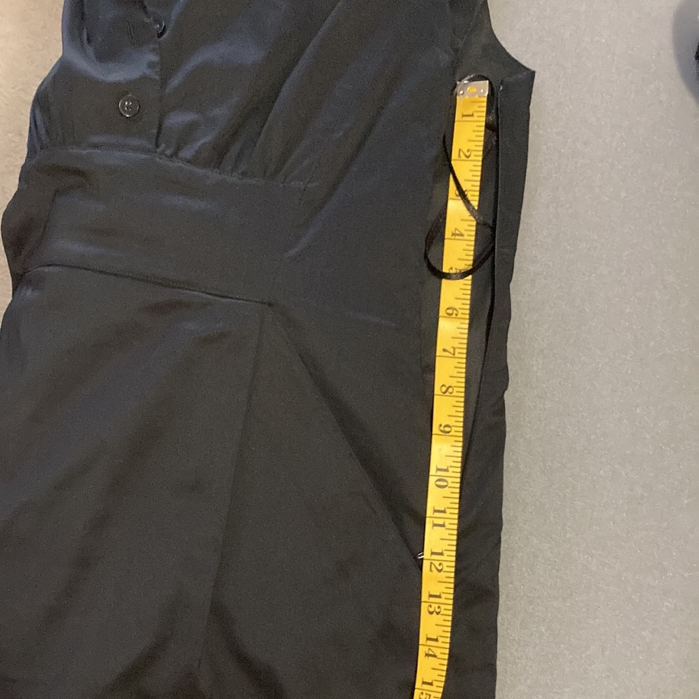Ann Taylor Women Black collared side zipper Dress Size 4. Fully lined. Pockets. - Picture 4 of 9
